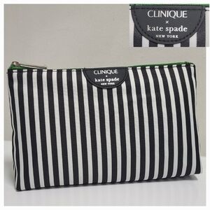 Kate Spade New York X Clinique Black Stripe & Green Dot Make-up Accessory Bag